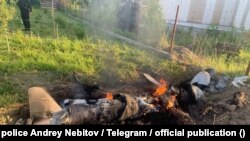 Уламки збитої вночі 18 травня в Києві російської ракети