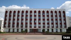 BELARUS - A view of the building of the Belarusian Foreign Ministry on Lenin Street in Minsk, July 30, 2020. 