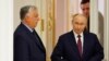 Прем'єр-міністр Угорщини Віктор Орбан (ліворуч) і очільник Росії Володимир Путін. Москва, 5 липня 2024 року 