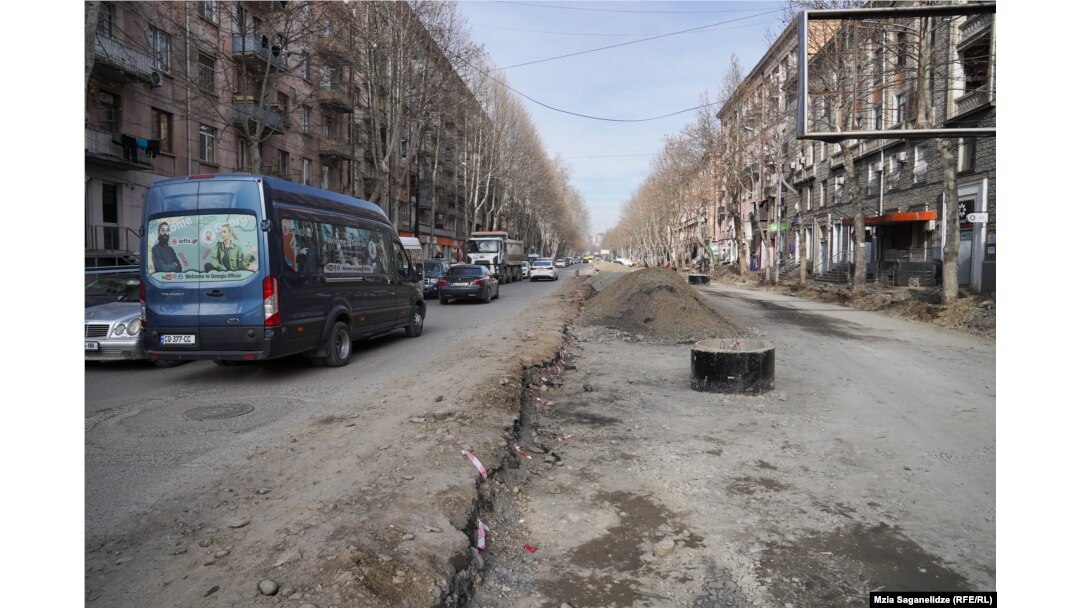 თბილისი, წერეთლის გამზირი 2024 წლის 16 იანვარს