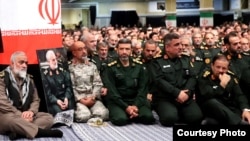 O întâlnire a comandanților IRGC cu liderul suprem ayatollahul Ali Khamenei pe 20 august 2023.