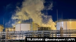 Ильский НПЗ после атаки беспилотников 4 мая 2023 года