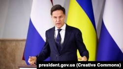 Премьер-министр Нидерландов Марк Рютте во время визита в Украину. Харьков, 1 марта 2024 года