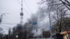 Turnul din Kiev a mai fost atacat și la începutul invaziei rusești în Ucraina, pe 1 martie 2022. Rusia a invadat total, neprovocat și nedeclarat Ucraina pe 24 februarie 2022. 