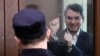 Grigory Melkonyants, the co-chair of independent Russian election monitoring group Golos in court on May 14, 2025