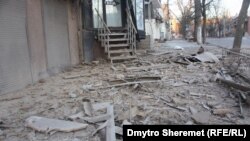 Наслідки одного з обстрілів Херсона, грудень 2022 року