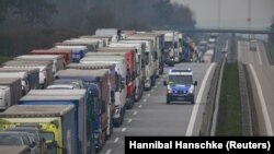 Ілюстрацыйнае фота. Затор на нямецка-польскай мяжы, 19 сакавіка 2020 году