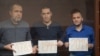 Siyasiy mabüsler Rustem Seytmemetov, Seytumer Seytumerov ve Osman Seytumerov (arhiv fotoresimi)