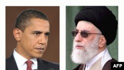 علی خامنه‌ای، رهبر جمهوری اسلامی، و باراک اوباما، رئیس جمهور آمریکا