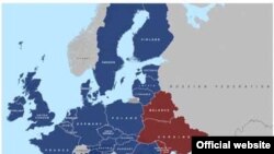 Карта Евросоюза и стран «Восточного партнерства»