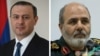 Armen Grigorian (left), secretary of Armenia's Security Council, and Ali Akbar Ahmadian, secretary of Iran's Supreme National Security Council.