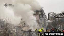 Наслідки одного з попередніх російських ударів по Полтаві, фото ілюстративне