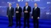 Президенти Чехії Петр Павел, Латвії Едгарс Рінкевичс, Румунії Клаус Йоганніс і Польщі Анджей Дуда під час зустричі «Бухарестської дев’ятки» (B9), також відомої як саміт Східного флангу НАТО в Ризі, Латвія, 11 червня 2024 року