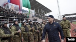 Нохчийчоь -- Кадыров Рамзан ву ницкъаллин структурийн эскархошна хьалха волавелла воьдуш, Соьлж-ГIала, ГIур. 28, 2014