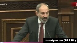 Վարչապետի պաշտոնակատար Նիկոլ Փաշինյանը ելույթ է ունենում Ազգային ժողովում, 24-ը հոկտեմբերի, 2018թ․