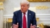 US President Donald Trump at the White House on July 14.