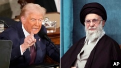 US President Donald Trump (left) and Iranian Supreme Leader Ayatollah Ali Khamenei (file photo)