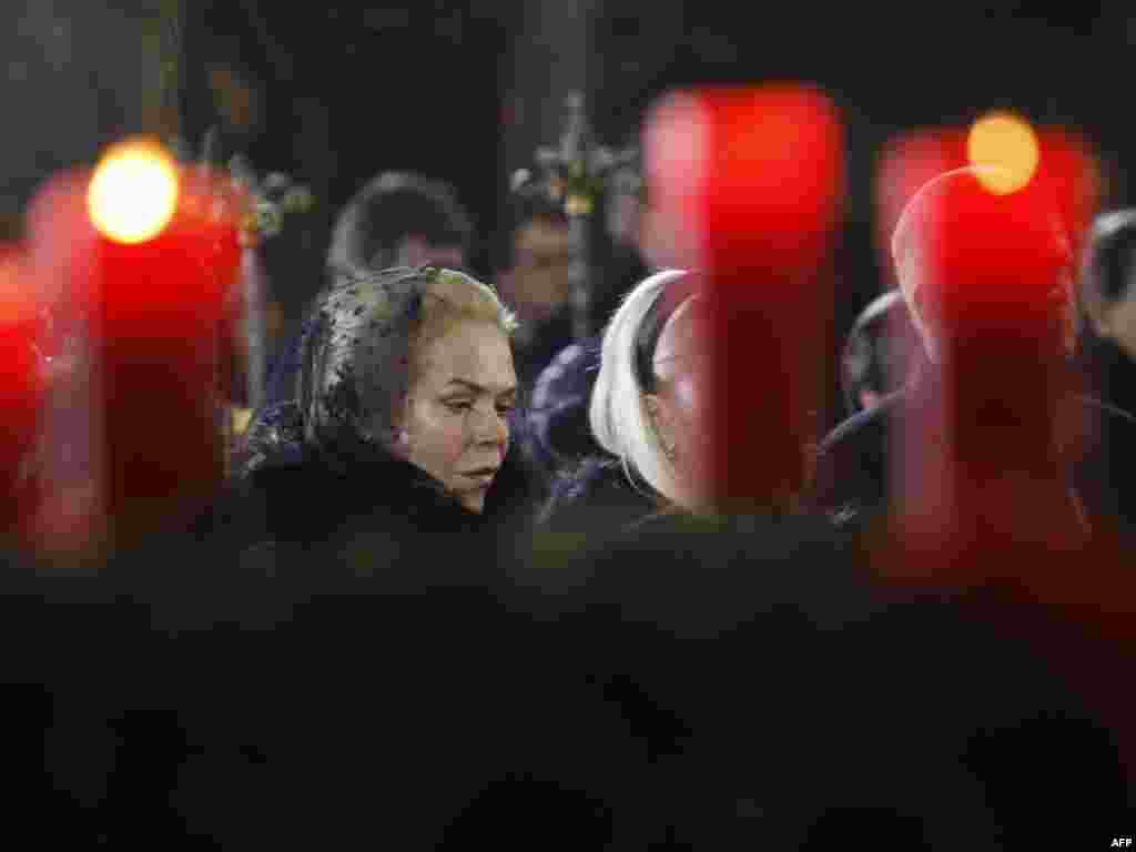 Udovica Vaclava Havela, Dagmar Havlova, tokom pogrebne ceremonije, Hradčani, 23. decembar 2011.