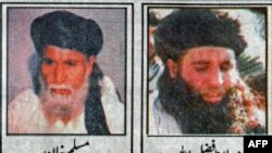 دپاکیستان په سوات کې د وسلوالو طالبانو مشر ملا فضل الله او د هغه ویاند مسلم خان 