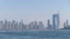 Район Dubai Marina, вид с острова Palm Jumeirah