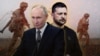 Președintele ucrainean Volodimir Zelenski și președintele rus Vladimir Putin (colaj)