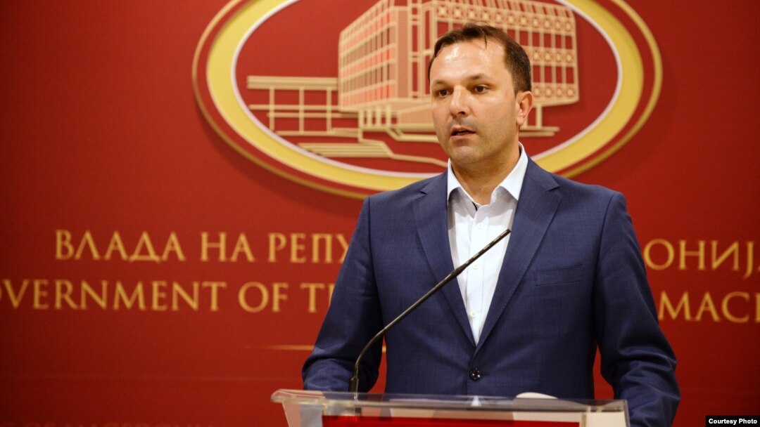 Министерот за внатрешни работи Оливер Спасовски 