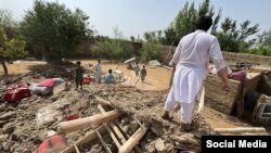 لوګر کې د تیرې شپې سیلاب، ټولنیزې رسنۍ